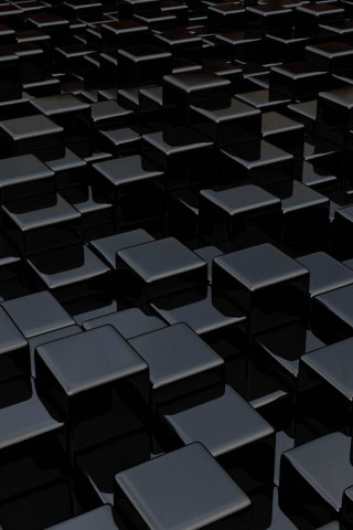 Black square objects room black 3 - image free wallpaper for mobile