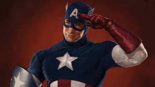 Captain america costume man shield 2 - a man in a captain america costume holding free wallpaper