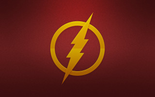 Flash logo red background yellow 5 - a flash logo free wallpaper