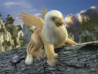 Bird on branch mountain clouds - ultra realistic digital art free wallpaper