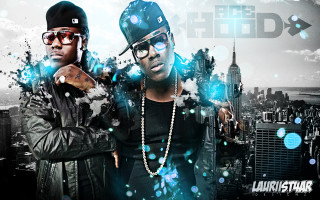 Men city skyline lights bubbles - two man free wallpaper