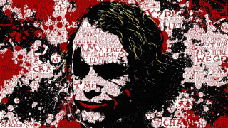 Joker painting red background black - character free wallpaper