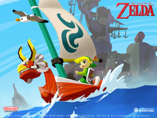 Cartoon boat link bird flying - cliff childs free wallpaper