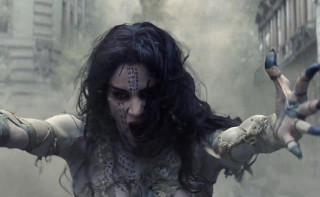 Woman bodypaint city gothic arceli - painted free wallpaper