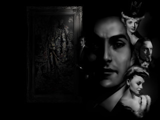 Man woman crowns black white - dali free wallpaper