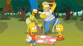 Simpsons family picnic table chainsaw - edi rama free wallpaper