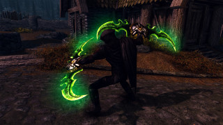 Man black outfit green glowing - epsylon point arcane free wallpaper