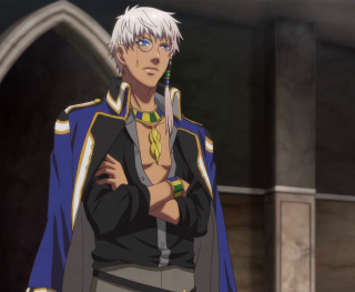 Man blue jacket arms crossed - preraphaelitism free wallpaper