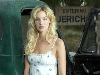 Woman green truck white dress - carey morris free wallpaper