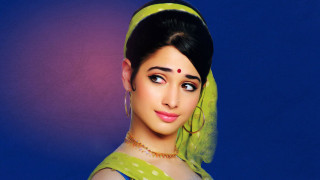 Woman green veil blue background - ella guru free wallpaper