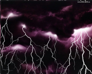 Purple lightning storm clouds matte - volumetric lightning free wallpaper