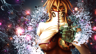 Woman mask phone bubbles neck - her neck and chest free wallpaper