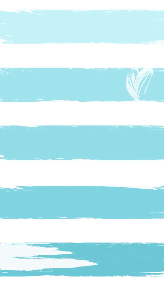 Blue white striped heart side - action painting free wallpaper for mobile