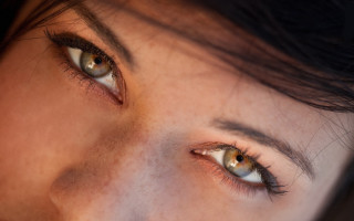 Florianne becker closeup photorealistic eyes - brown eye free wallpaper