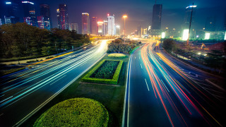 City street night traffic light - the road free wallpaper