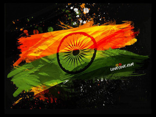 Indian flag black background love - colourful free wallpaper for desktop