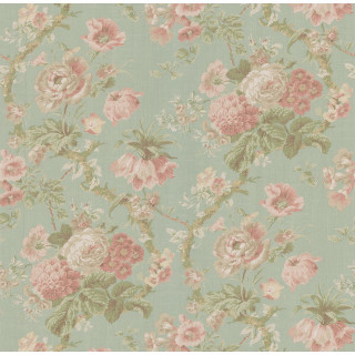 Floral wallpaper pink green blue - free vintage wallpaper for tablet