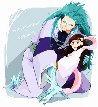 Anime characters hugging caption love - a caption free wallpaper for tablet