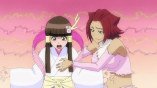 Anime characters desert pink clouds - a pink sky free wallpaper for desktop