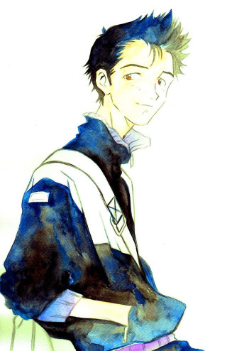 Man blue jacket tie sitting - his hip free wallpaper