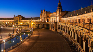 Large building clock tower river 11 - a clock tower next free wallpaper