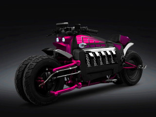 Pink motorcycle black background side - cafer bater free wallpaper