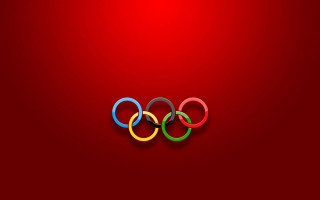 Red background olympic symbol digital - olympic free wallpaper