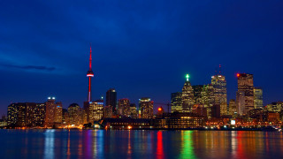 City skyline red light night - red light free wallpaper