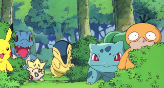 Pokemon group woods trees bushes - pokemon free wallpaper