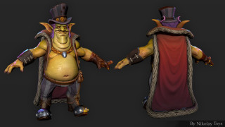 Top hat character cane brom - 3 d model free wallpaper