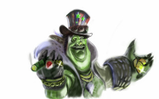 Man hat green suit rococo - a green suit free wallpaper