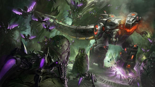 Warhammers demon giant robot battle - a battle free wallpaper
