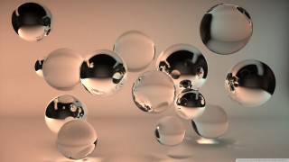 Shiny balls floating light background - shiny free wallpaper