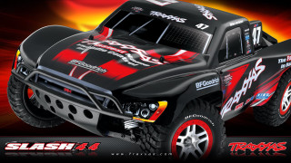 Truck red black graphics body - detail free wallpaper