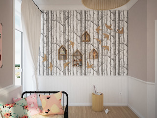 Bedroom tree wallpaper bed pillow - fine foliage lace free wallpaper for desktop
