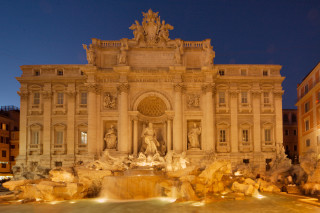 Large building fountain nighttime lights - alesso baldovinetti free wallpaper for desktop