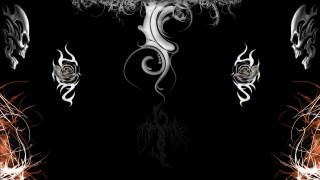 Black background white red designs - anne stokes free wallpaper