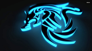 Blue black animal black background 4 - neon free wallpaper for desktop