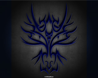 Blue bird black background gothic - this image free wallpaper