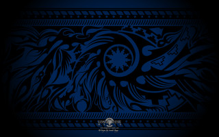 Blue bird clock black background - blueprint free wallpaper