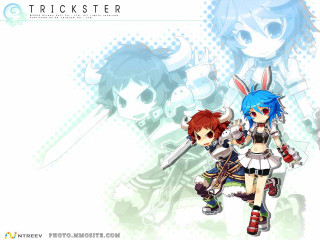 Anime characters swords rabbit back - a sword and the other free wallpaper