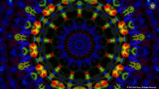 Colorful kaleii black blue red - a red center free wallpaper