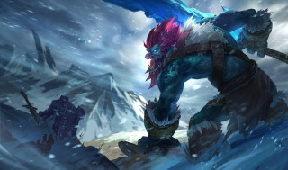 Monster largehead katana redhair snowing - a monster free wallpaper