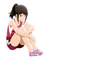Girl sitting crossed legs ayako - her leg free wallpaper