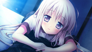 Anime girl blue eyes silver - anime girl free wallpaper