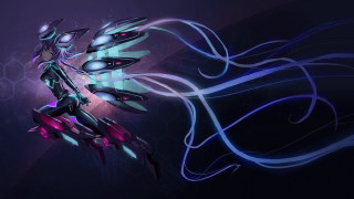 Futuristic robot stylized image face - its face and body free wallpaper