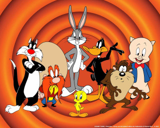 Cartoon characters circle group middle - a circle together free wallpaper