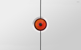 Red black object hanging bauhaus - a circular object free wallpaper