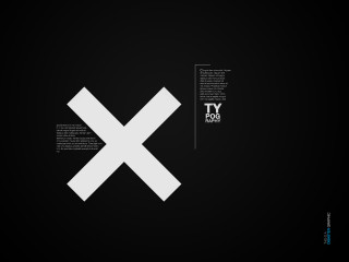 Tv logo black white x 2 - free minimalism wallpaper
