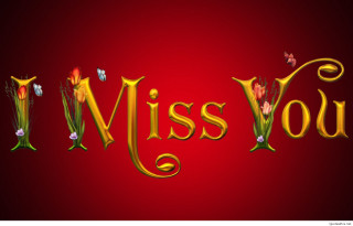 Red background miss you gold - a butterfly free wallpaper for desktop